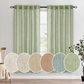 MIULEE Sage Green Linen Curtains 72 Inch Length 2 Panels by MIULEE