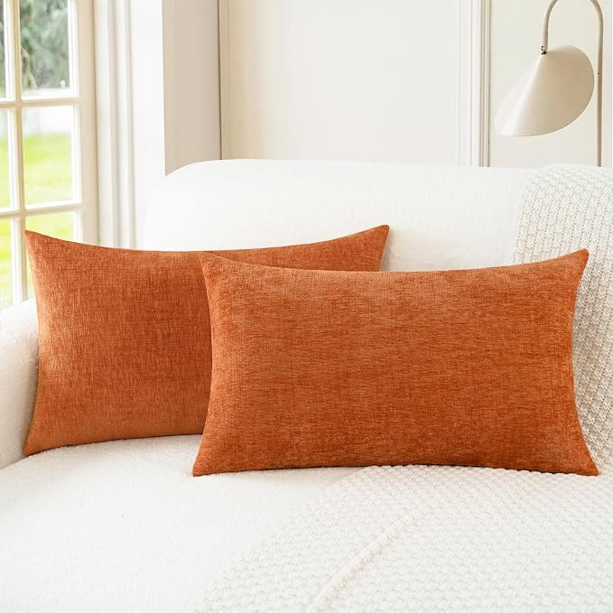 CaliTime Fall Throw Pillow Covers Decorative 12 X 20 Inches Pack of 2 Cozy by CaliTime