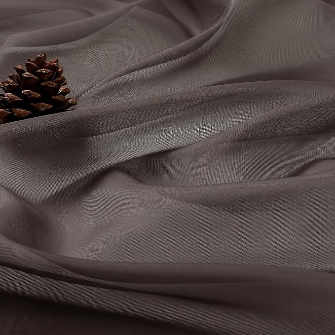 Chocolate Bedroom Curtains 2 Panel Sets 90 Inch Length, 59 Inch Extra Wide - Image 5