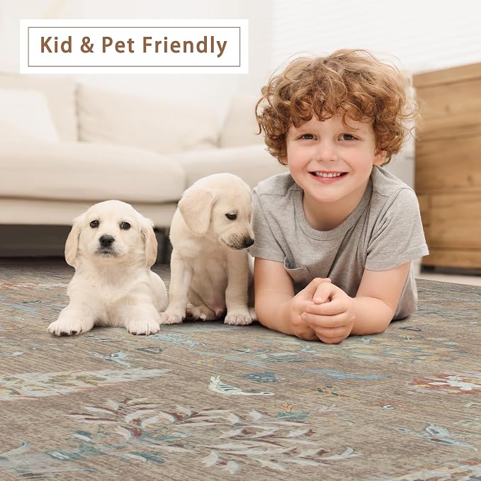 Washable Rugs 8x10 Area Rugs for Living Room, Dining Room-Large Ultra Soft Faux - Image 6