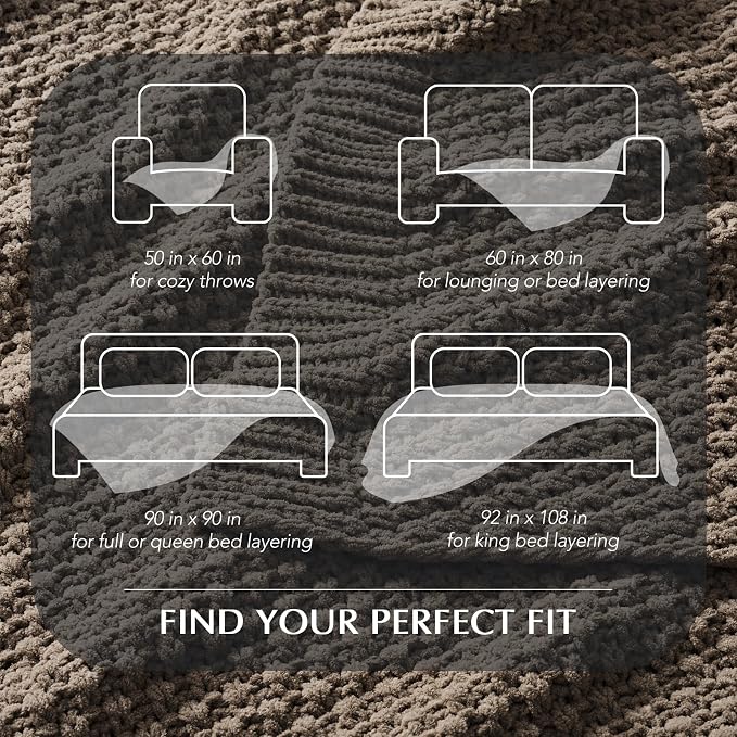 EVERGRACEHOME Chunky Chenille Knit Throw Blanket - Image 8