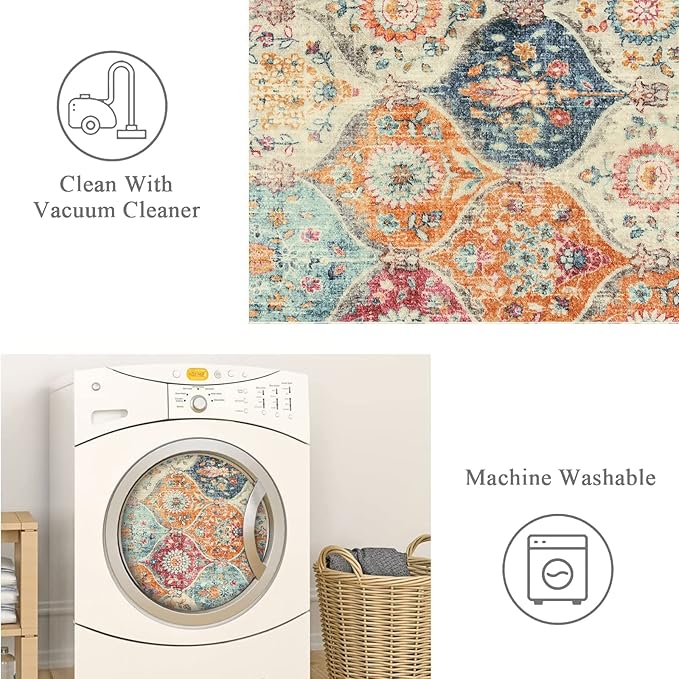 Lahome Moroccan Machine Washable Rugs - Image 3
