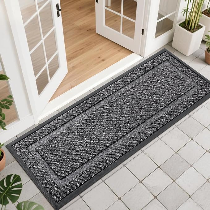 OLANLY Front Door Mat Indoor Outdoor Entrance, Waterproof All-Season, by OLANLY