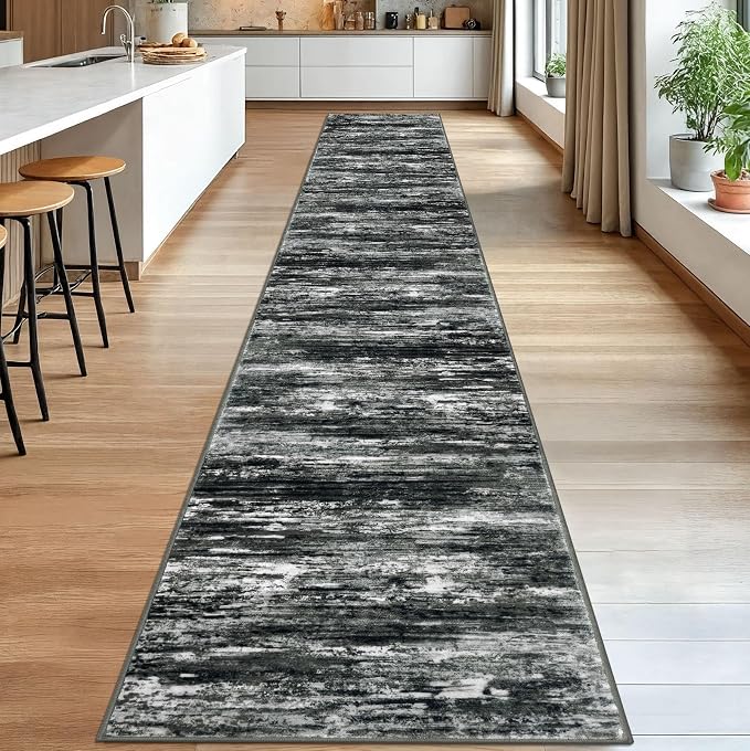KOZYFLY Modern Abstract Washable Runner Rug 2.6x18 Hallway Runners Non-Slip - Image 3