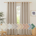 NICETOWN Thick polyester and linen Curtains 96 inch Long, Grommet Semi Sheer by NICETOWN