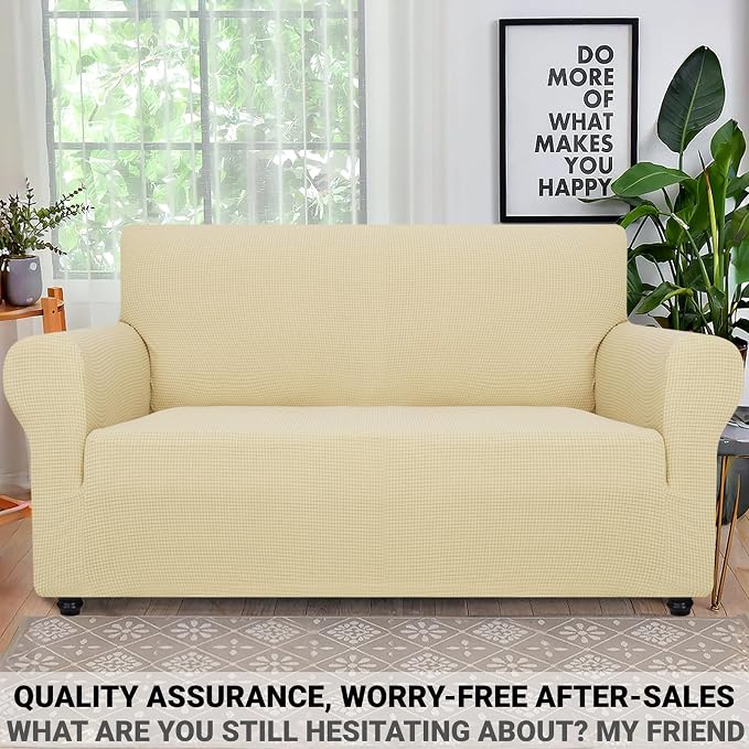 ZNSAYOTX Super Stretch Couch Cover Love Seat Sofa Covers - Image 5