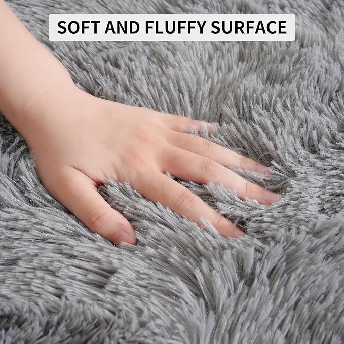Tepook Super Soft Fluffy Rug for Bedroom, Modern Shaggy Fuzzy Kids Rugs for - Image 6