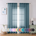Aiyufeng Dusty Blue Sheer Curtains 84 Inches Long 2 Panels Set, Light Filtering by Aiyufeng
