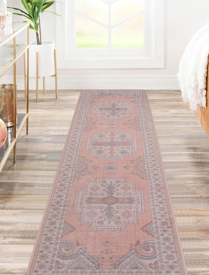 Washable Runner Rug Hallway Carpet : 2x8ft Stain Resistant Entryway Runner No by Srugn