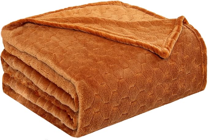 TOONOW Fleece Blanket Textured Fuzzy Plush Throw Blanket Twin Size 60" x 80" - Image 7