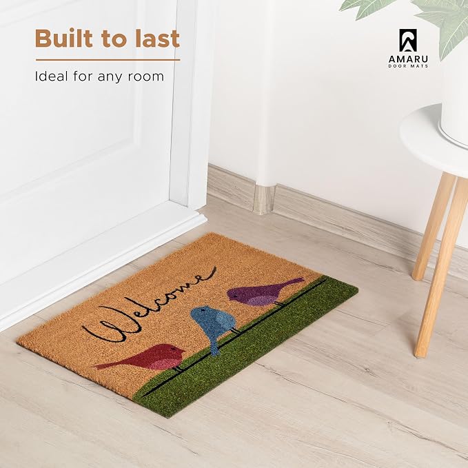 Colorful Birds - 17"x29" - Coir Door Mat - Welcome Mats - Image 5