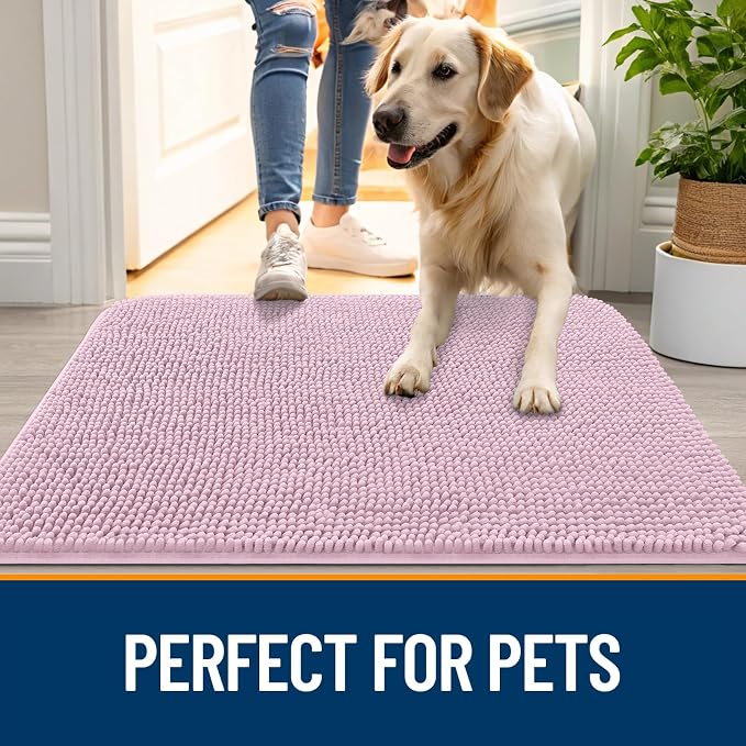 OLANLY Dog Door Mat for Muddy Paws 59x32, Absorbs Moisture and Dirt, Absorbent - Image 6
