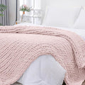 Bigacogo Chunky Knit Throw Blanket by Bigacogo