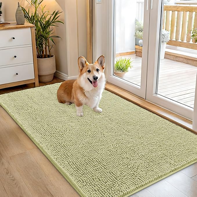 OLANLY Dog Door Mat for Muddy Paws 54x32, Absorbs Moisture and Dirt, Absorbent by OLANLY