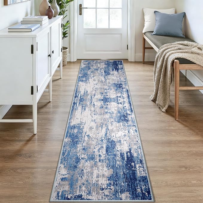 Washable Area Rugs 2x9 Non-Slip Modern Abstract Soft - Image 8