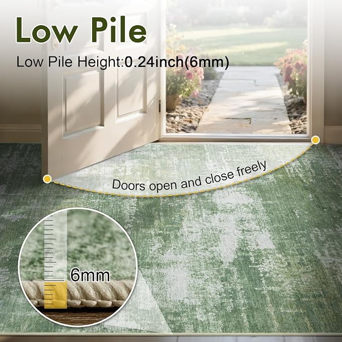 5x7 Ft Area Rugs for Living Room, Soft Non-Slip Washable Rugs Modern Abstract - Image 7