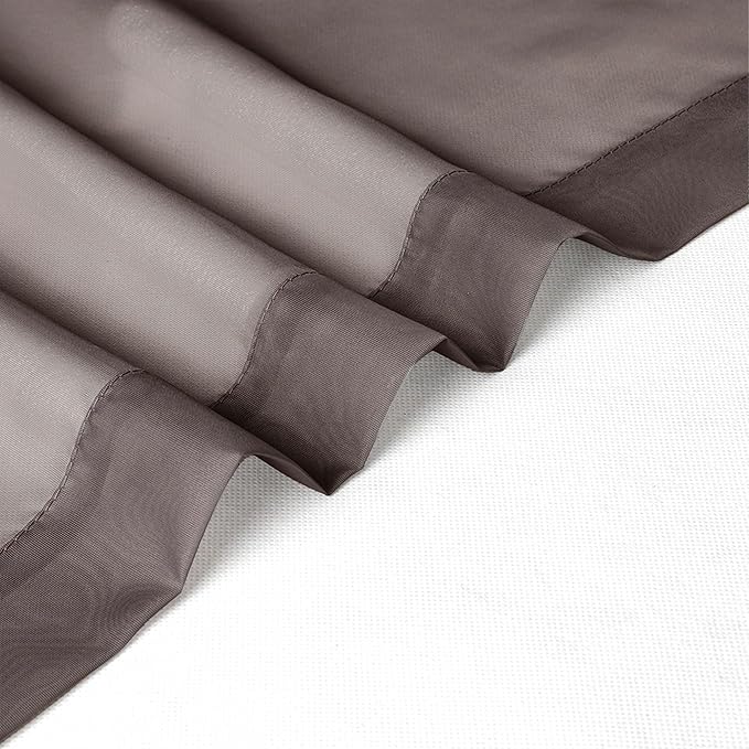 Chyhomenyc Sheer Curtains 36 inch Length 2 Panels, Light Filtering Voile Rod - Image 7