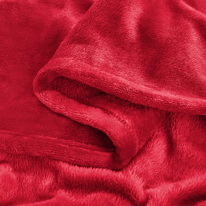BEDELITE Fleece Blanket Red Full Blankets - Image 7