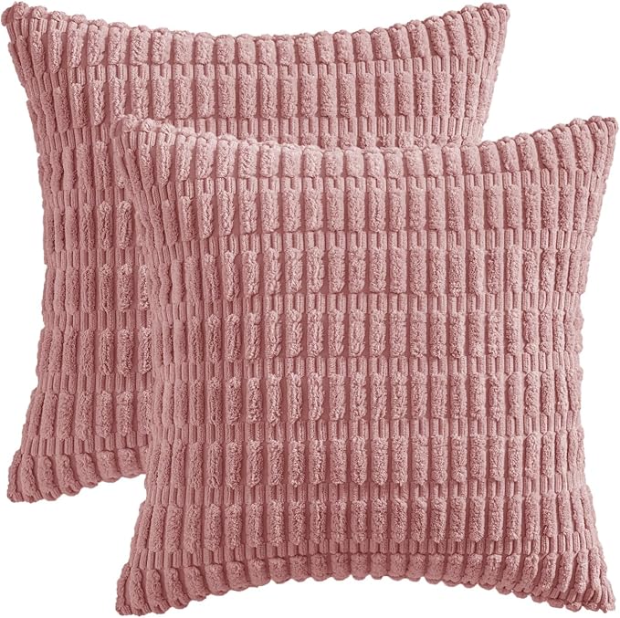MIULEE Pack of 2 Corduroy Decorative Throw Pillow Covers 20x20 Inch Soft Boho - Image 6