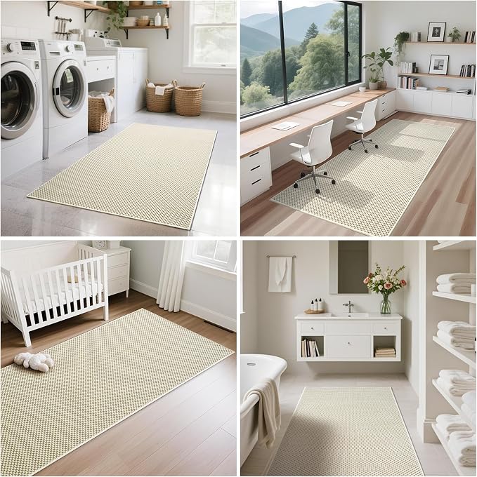 YDKGL 2x3 ft Indoor Door Mat Entryway Rug Non Slip Boho Woven Washable Small - Image 7