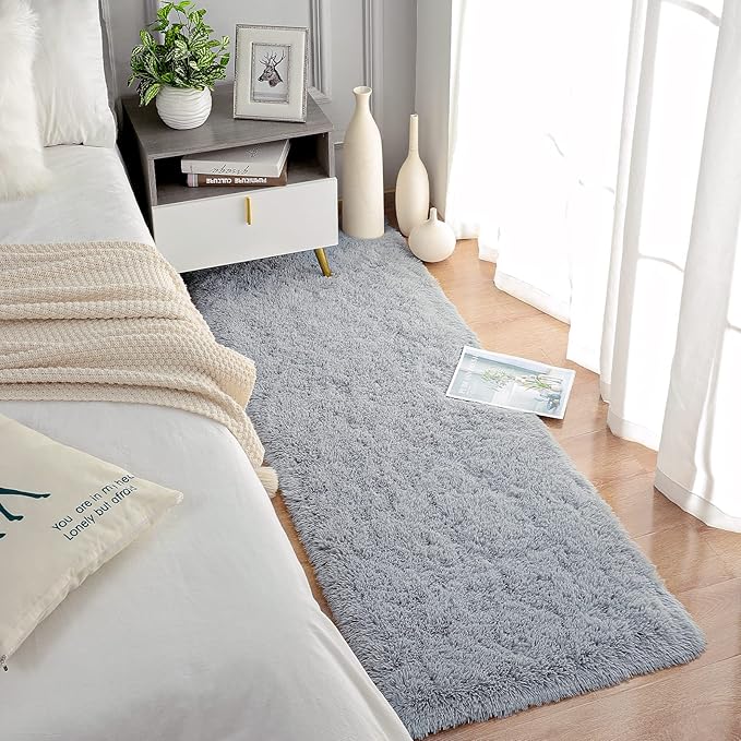 Chicrug Soft Runner Rugs for Bedroom Living Room Plush Fluffy Rug 2x5 Feet - Image 3