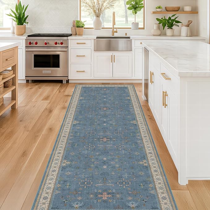 Hazo Haus Light Blue 2x8 Long Washable Runner - Image 3