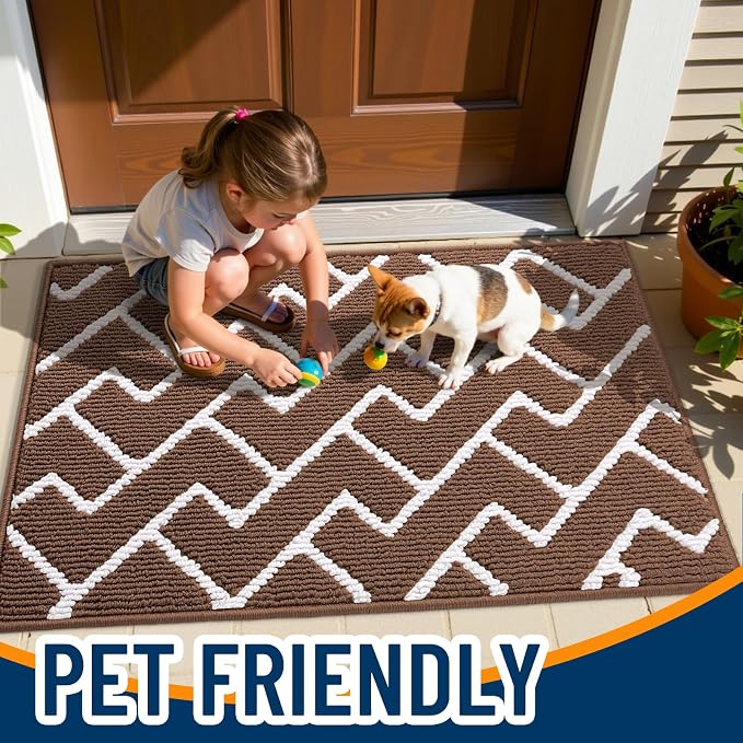 OLANLY Front Door Mat, Non-Slip Rubber Backing, Dirt Resistant and Absorbent - Image 6