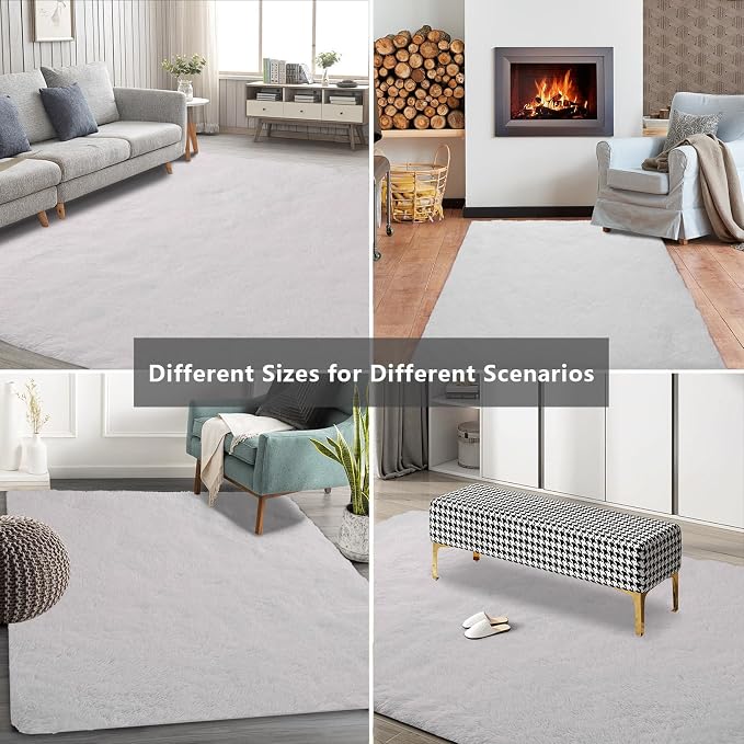 10X14 Large Area Rugs for Living Room Bedroom, Soft Fluffy Indoor Carpet - Image 7