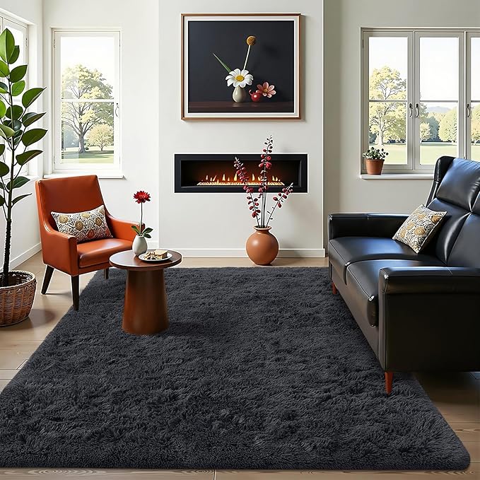 OLANLY 4x7 Area Rugs for Living Room Bedroom, Machine Washable Soft Fluffy - Image 6