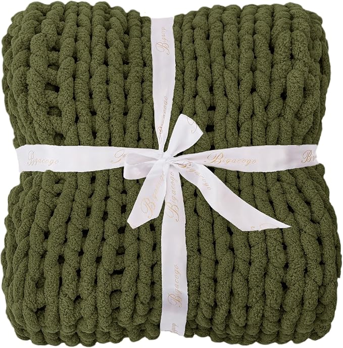 Bigacogo Chunky Knit Throw Blanket - Image 8