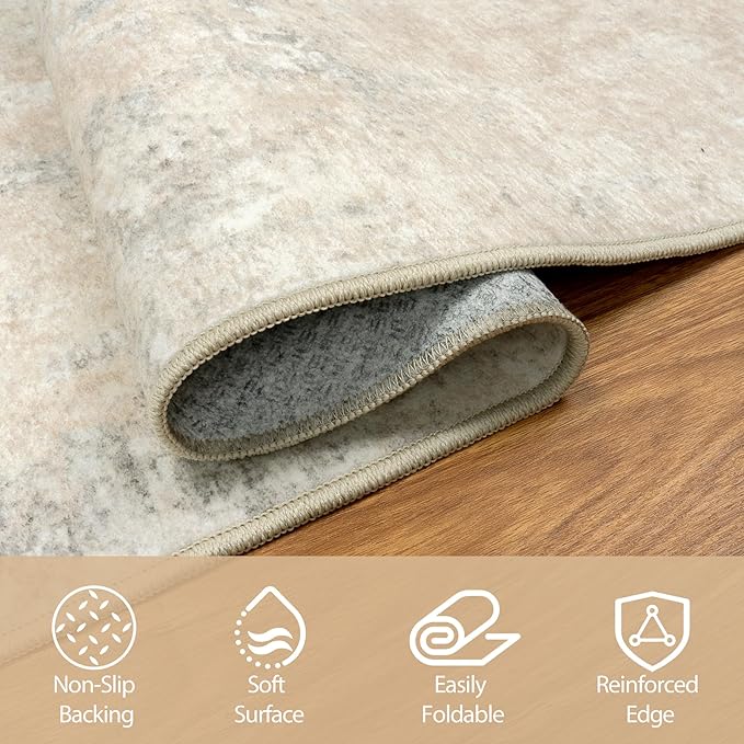 Round Rug 6ft Circle Rug Washable: Carpet Small Circular Area Rug - Image 8