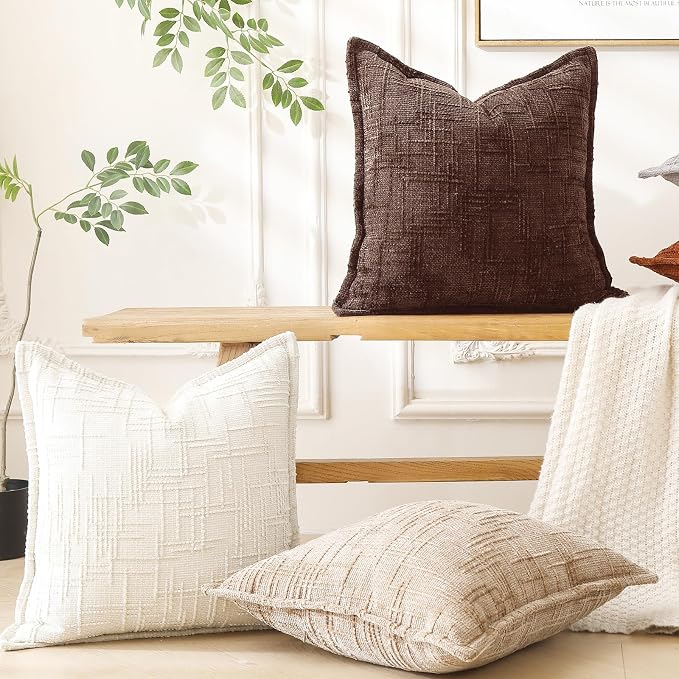 HPUK Fall Chenille Soft Throw Pillow Covers 18x18 Set of 2, Accent Cushion - Image 7