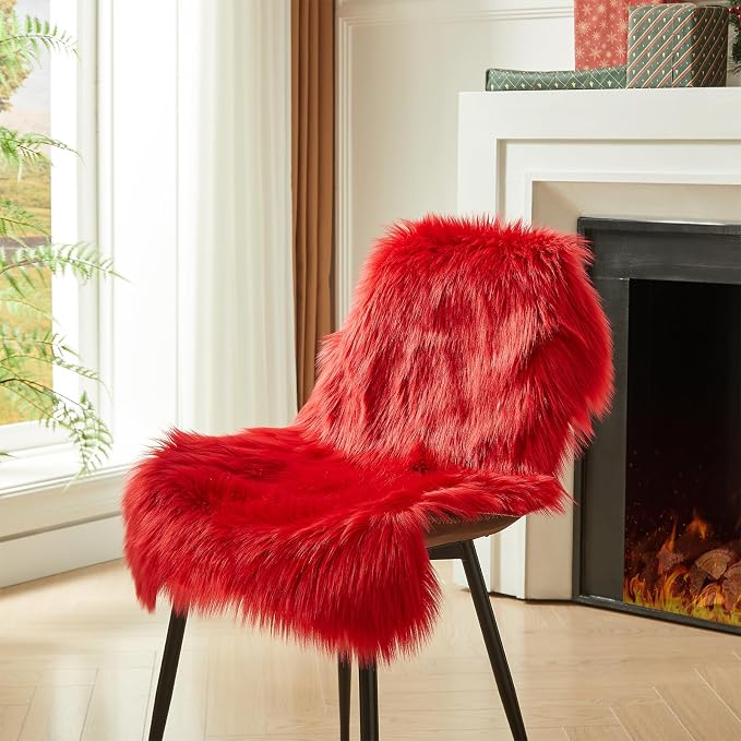 AMTOVO Faux Fur Rug, Fluffy Sheepskin Rug, Fuzzy Ultra Soft 2 x 3 ft Shag Rugs - Image 3
