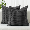 MIULEE Pack of 2 Corduroy Decorative Throw Pillow Covers 20x20 Inch Soft Boho by MIULEE