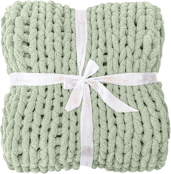 Bigacogo Chunky Knit Throw Blanket - Image 7
