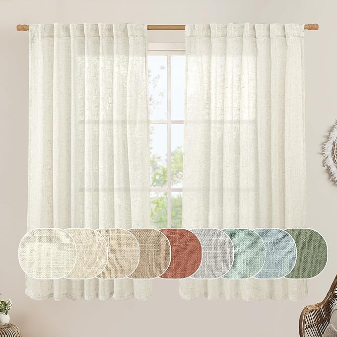 LAMIT 60 Inch Wide Linen Curtains by LAMIT