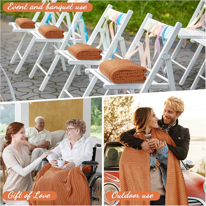 Buryeah 12 Pcs Flannel Throw Blanket Bulk 50 x 60 in Sleepover Blanket Outdoor - Image 4