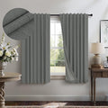 Dark Grey Thermal Curtains 54 Inch Length by Pitalk