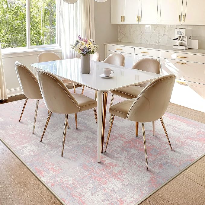Washable Area Rugs 9'x12' Non-Slip Modern Abstract Soft - Image 7