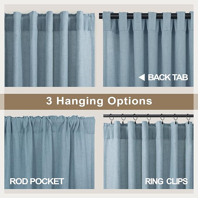 Extra Long Curtains for Living Room Patio Sliding Glass Door 120 Inch Length - Image 4