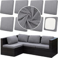 8Pcs Outdoor Cushion Covers, Patio Cushion Covers, Stretch Elastic Slipcovers by dreahoteztil