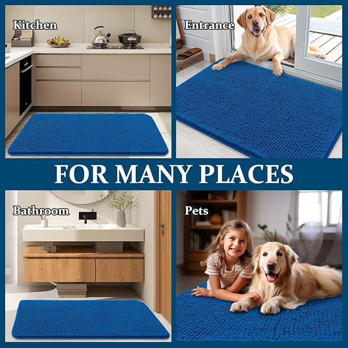 OLANLY Dog Door Mat for Muddy Paws 47x24, Absorbs Moisture and Dirt, Absorbent - Image 8