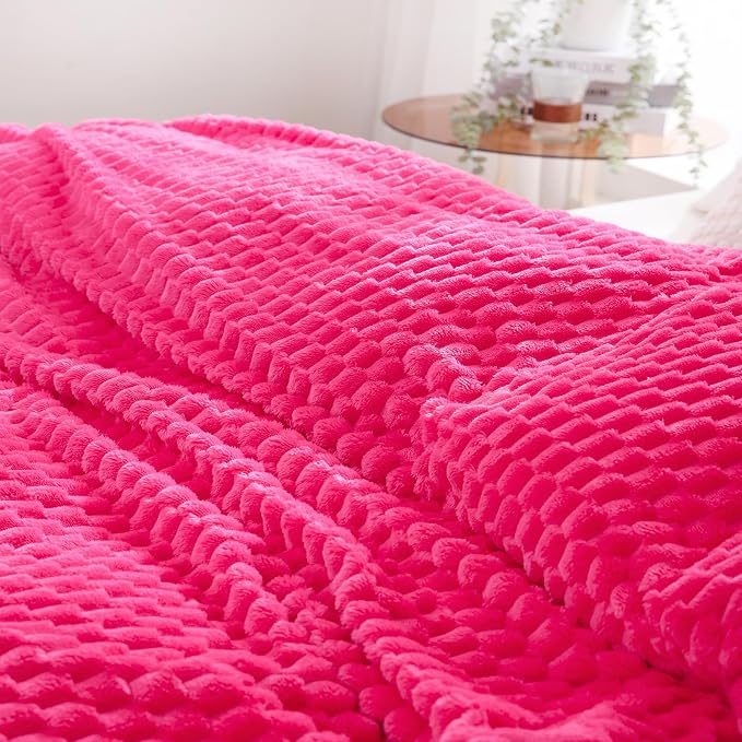 Puncuntex Hot Pink Throw Blanket 50"×60" inches Gifts - Image 5