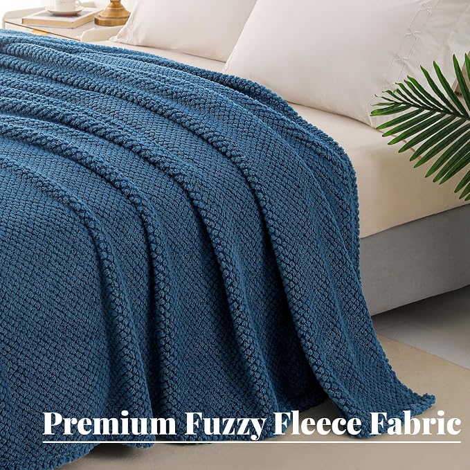 Whale Flotilla King Size Fuzzy Fleece Blanket - Image 5
