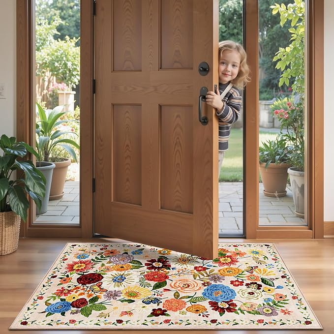 2x4 Entryway Runner Rugs, Non Slip Washable Rugs - Image 2