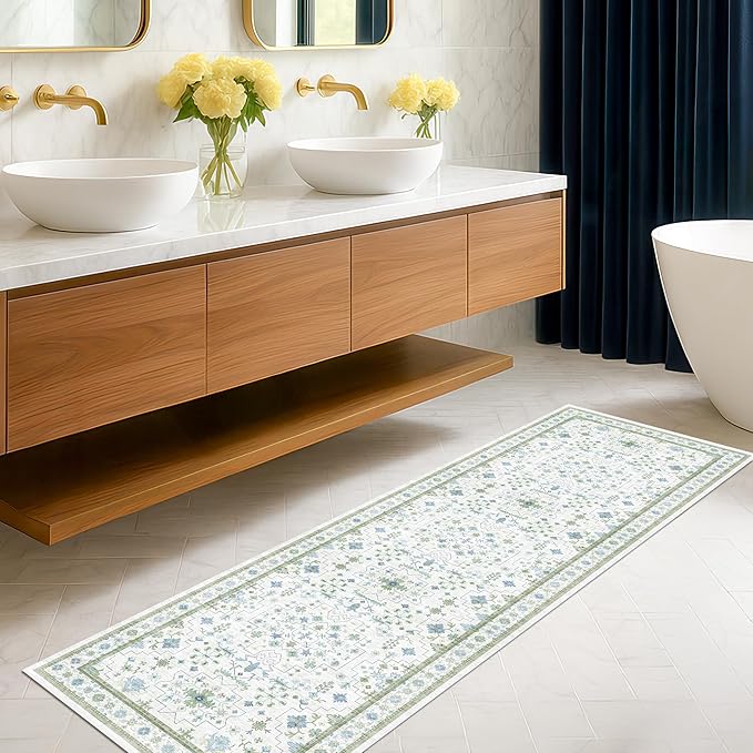 Hazo Haus Boho Bathroom Runner 2x7 by HazoHaus