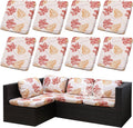 8Pcs Outdoor Cushion Covers, Patio Cushion Covers, Stretch Elastic Slipcovers by dreahoteztil