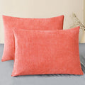 CaliTime Throw Pillow Covers Decorative 20 X 26 Inches Pack of 2 Cozy Chenille by CaliTime