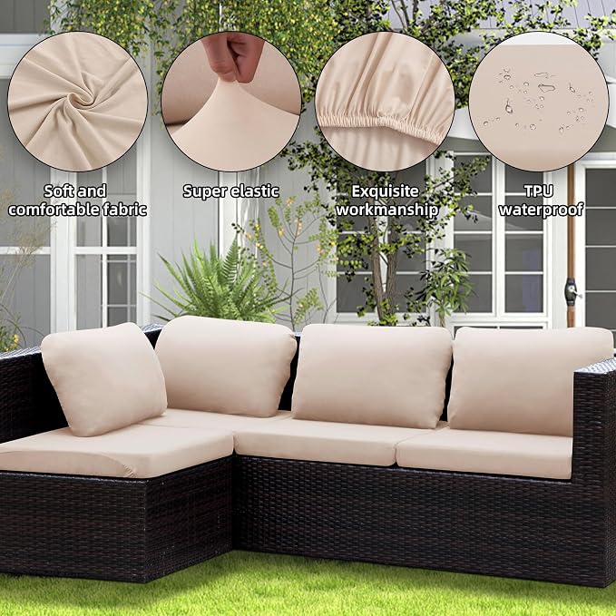 Outdoor Cushion Covers Set, Replacement - Image 4