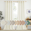 NICETOWN Off White Linen Curtains 84 inch Length, Grommet Privacy Added Thick by NICETOWN